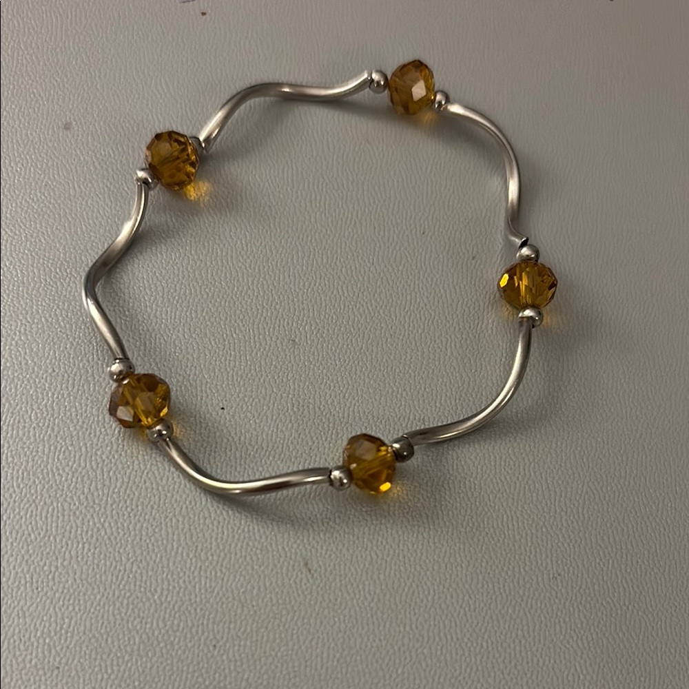 Elegant Silver and Gold Bracelet